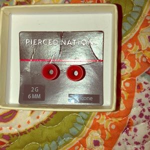 2g (6mm) Red Silicone Tunnels